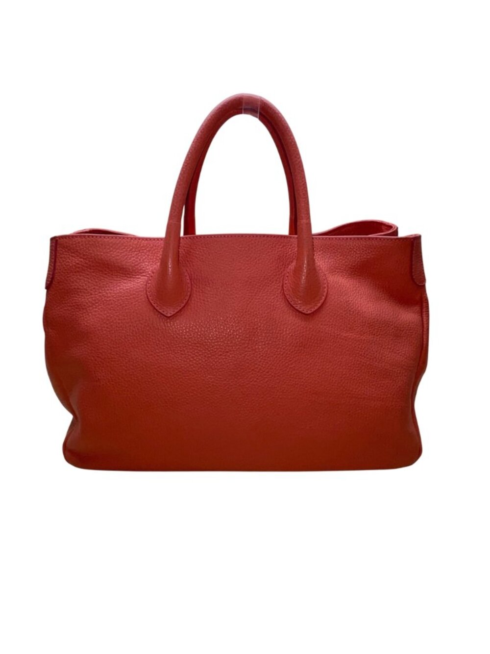Mark & Graham Women’s Red Leather Gold BCB Initial Details Tote Bag Size L - Picture 3 of 13